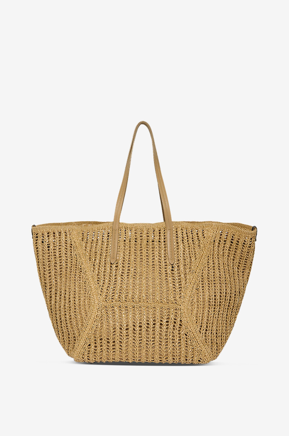 BC Duo trapeze raffia tote bag