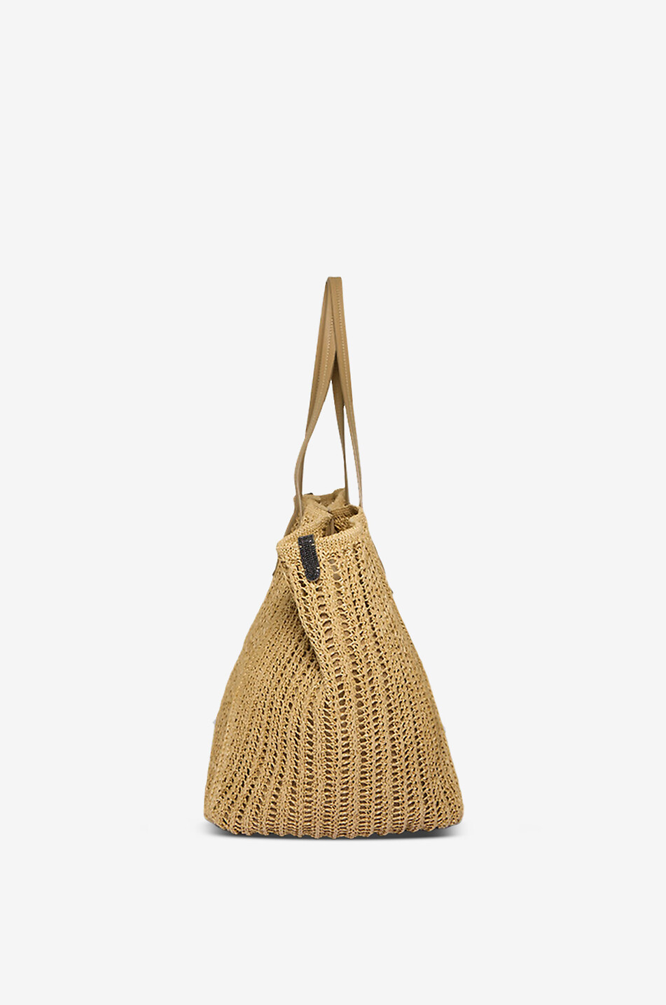 BRUNELLO CUCINELLI BC Duo trapeze raffia tote bag Women BROWN 4