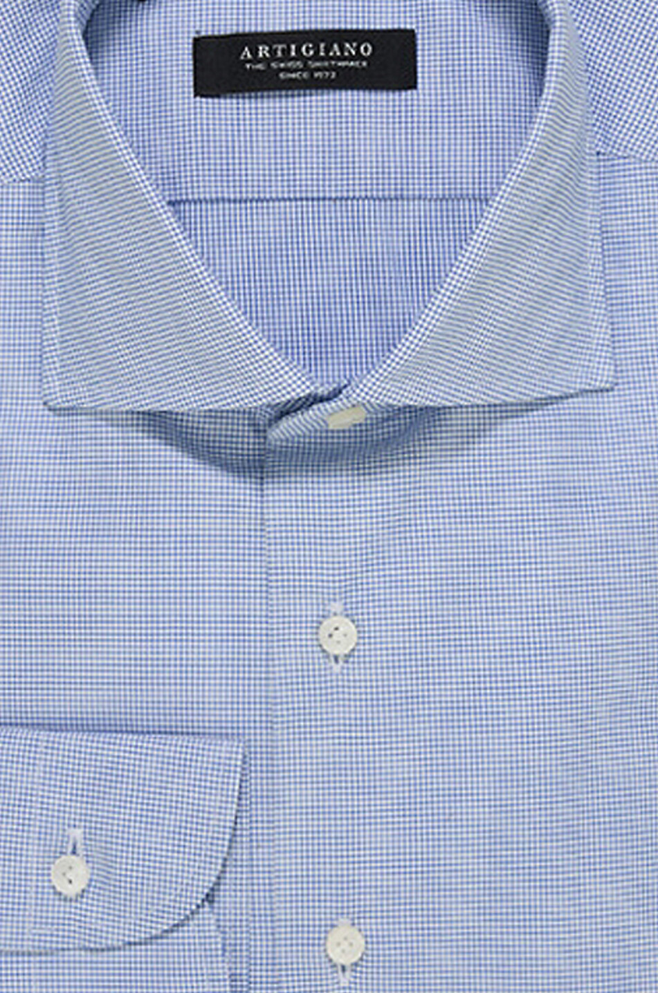 Leonardo long-sleeved cotton gingham check shirt - ARTIGIANO