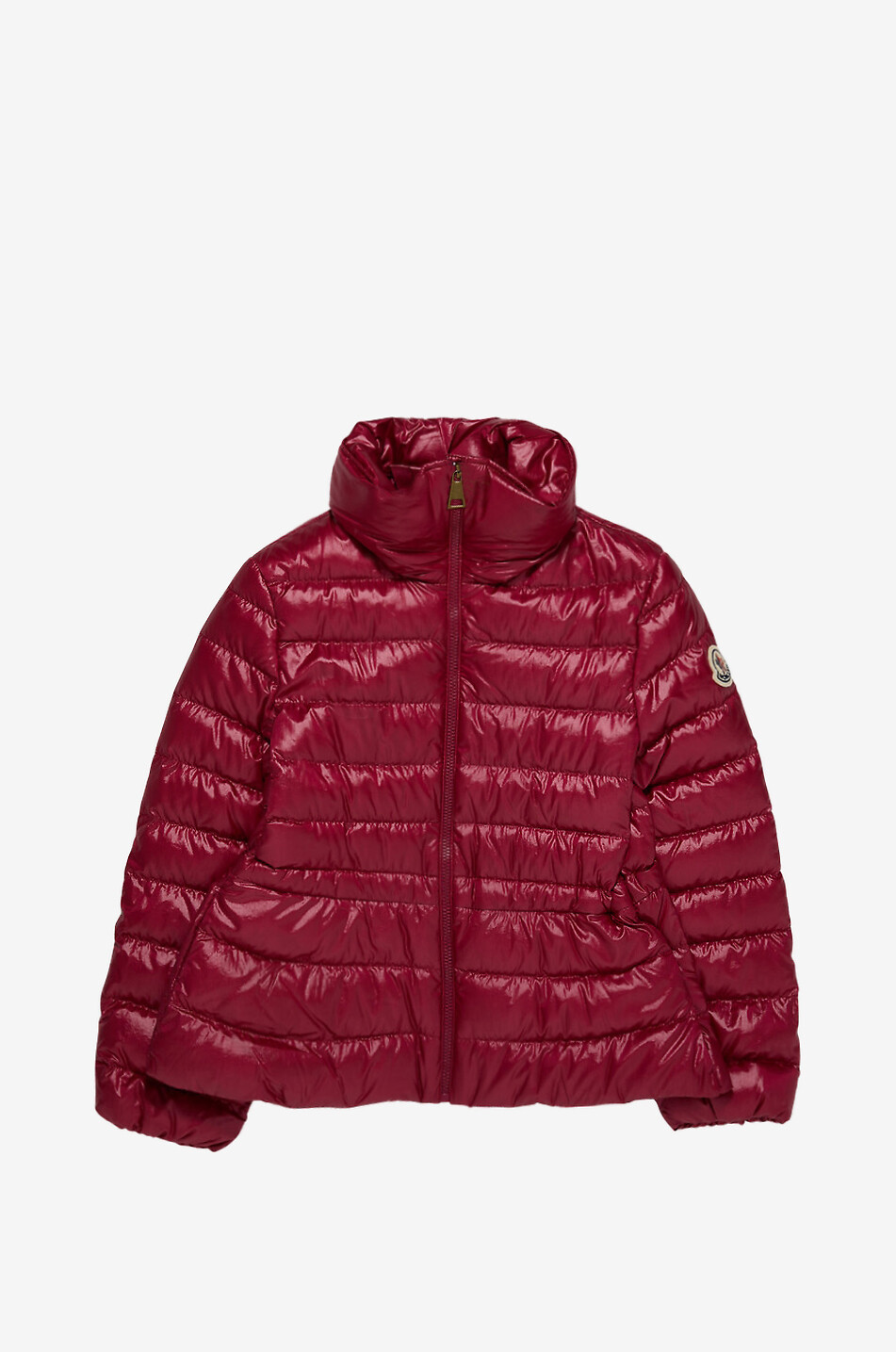 Kurze gesteppte Daunenjacke aus technischem Material für Mädchen