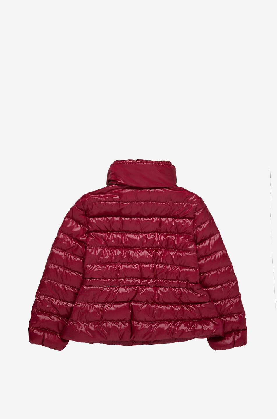 MONCLER Kurze gesteppte Daunenjacke aus technischem Material für Mädchen Mädchen ROT 2