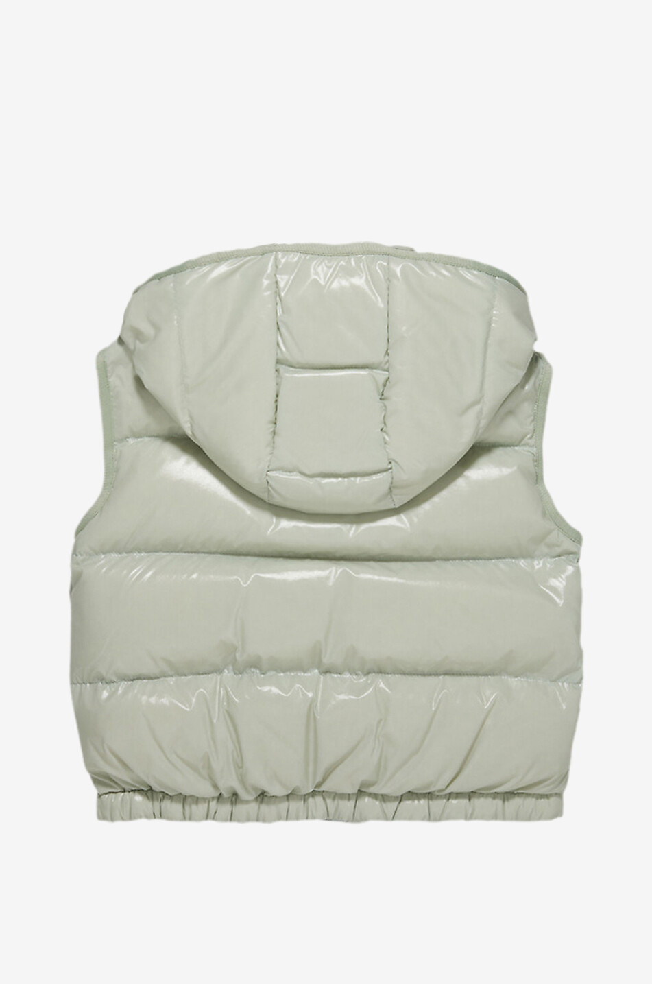 MONCLER Mädchen-Steppweste aus Lack-Nylon mit Kapuze Kamile Mädchen HELLGRÜN 2