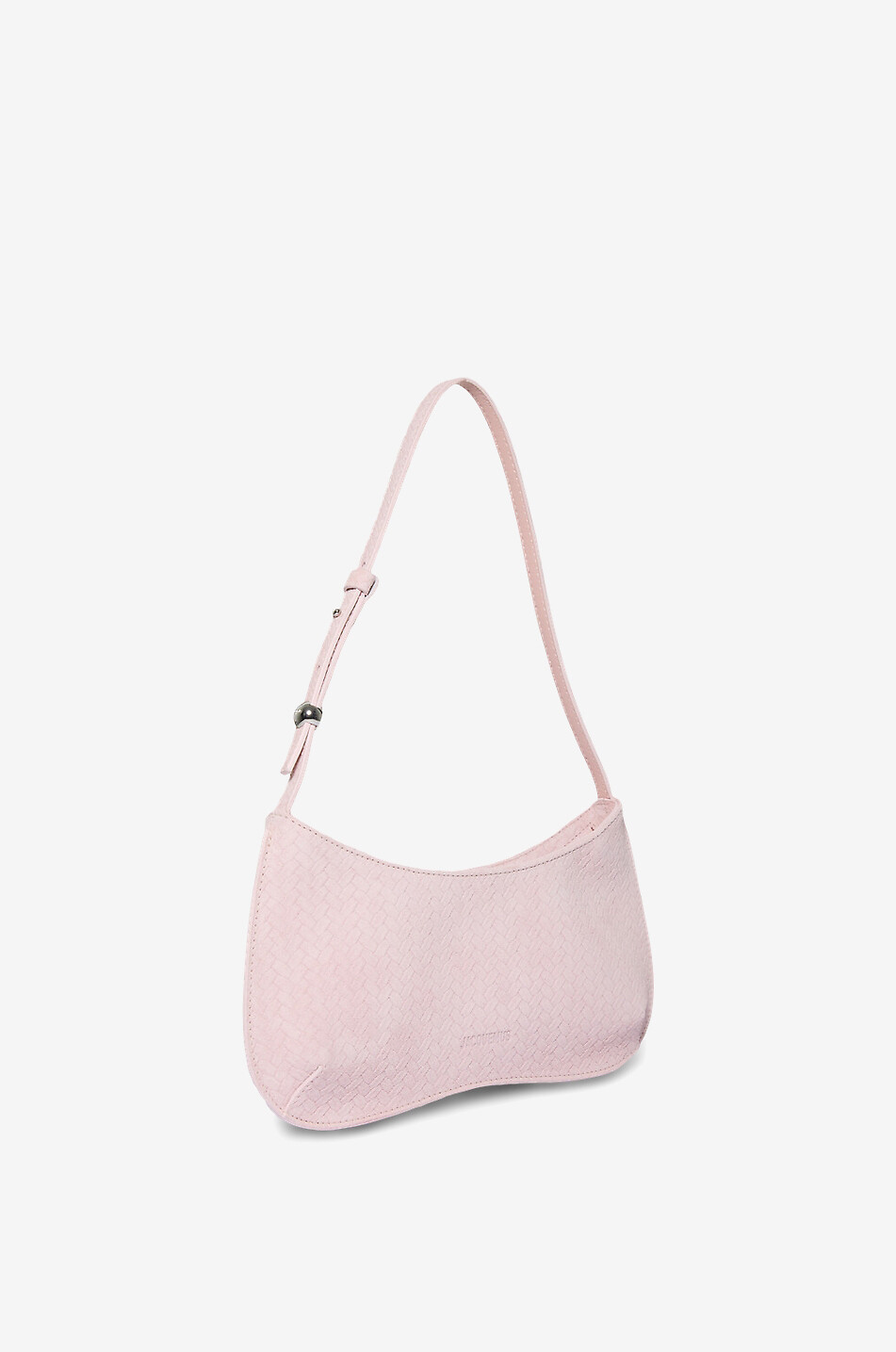 JACQUEMUS Sac porté épaule en cuir tressé Le Bisou Femme ROSE CLAIR 2