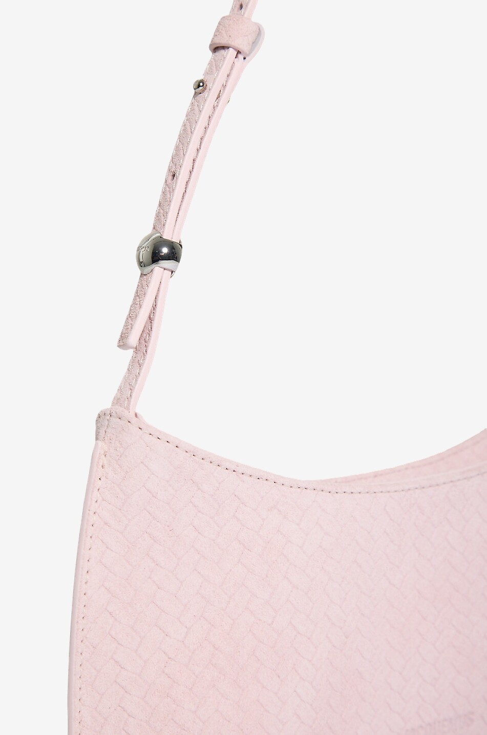 JACQUEMUS Sac porté épaule en cuir tressé Le Bisou Femme ROSE CLAIR 5