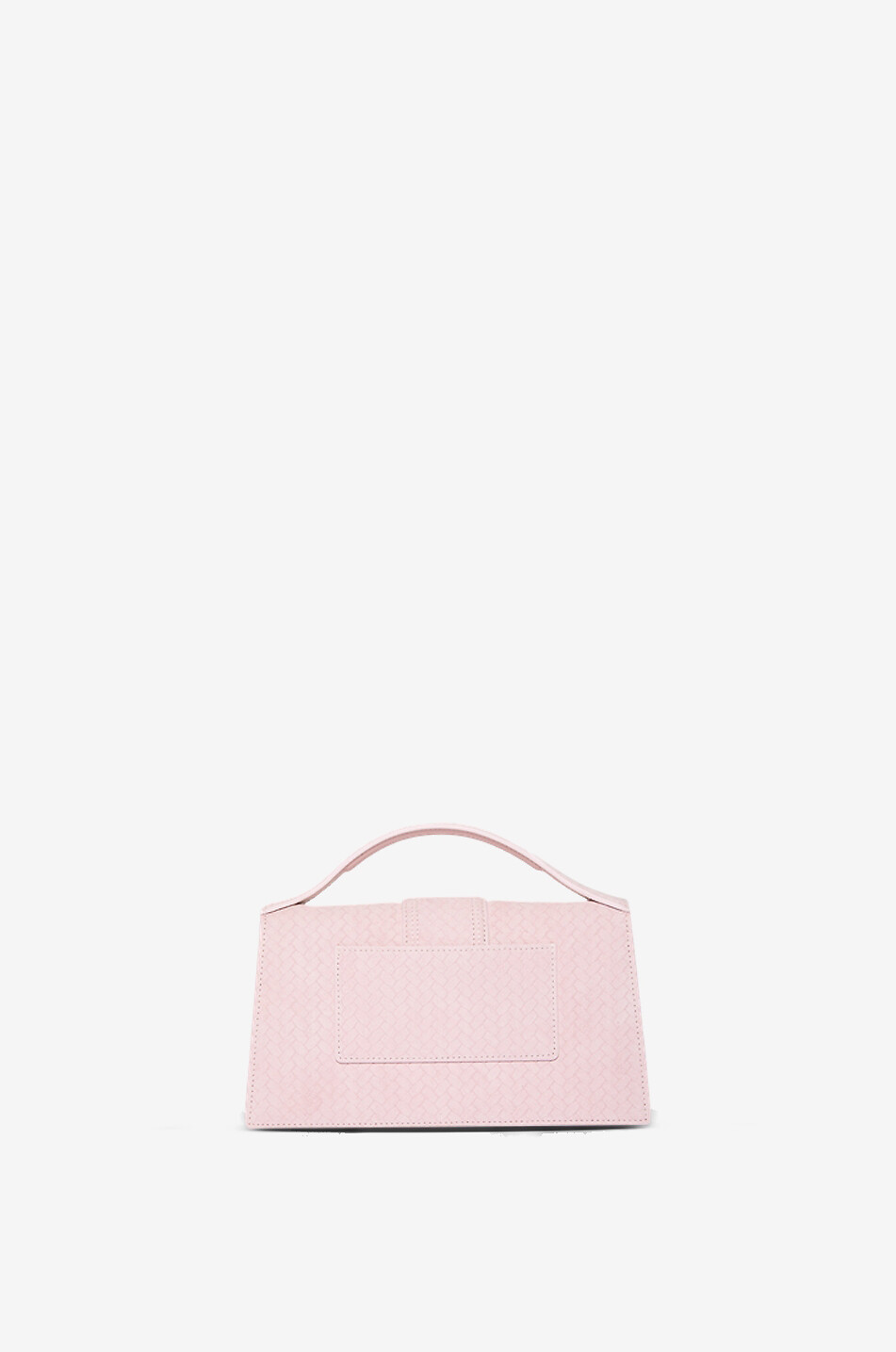 JACQUEMUS Le Grand Bambino braid-effect suede handbag Women LIGHT PINK 3