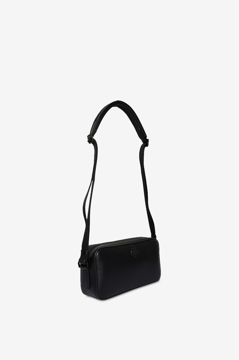 MONCLER Sac porté épaule en cuir lisse Carlo Homme NOIR 2