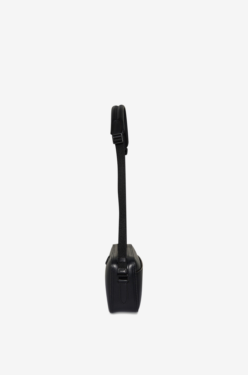 MONCLER Sac porté épaule en cuir lisse Carlo Homme NOIR 4