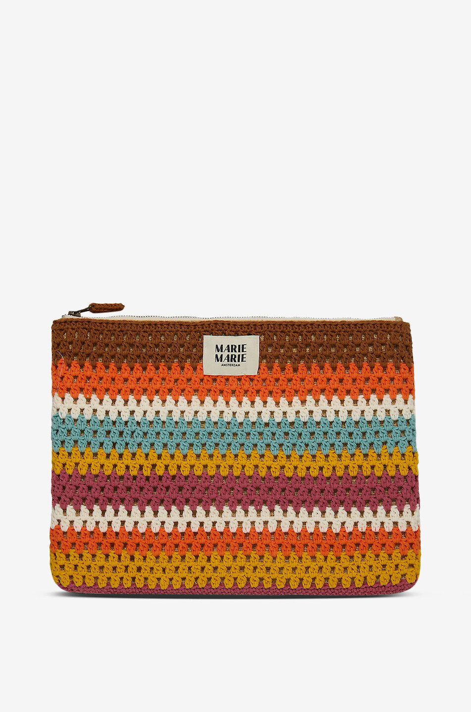 MARIEMARIE AMSTERDAM Housse pour ordinateur portable en coton biologique rayé Moi Femme MARRON 1