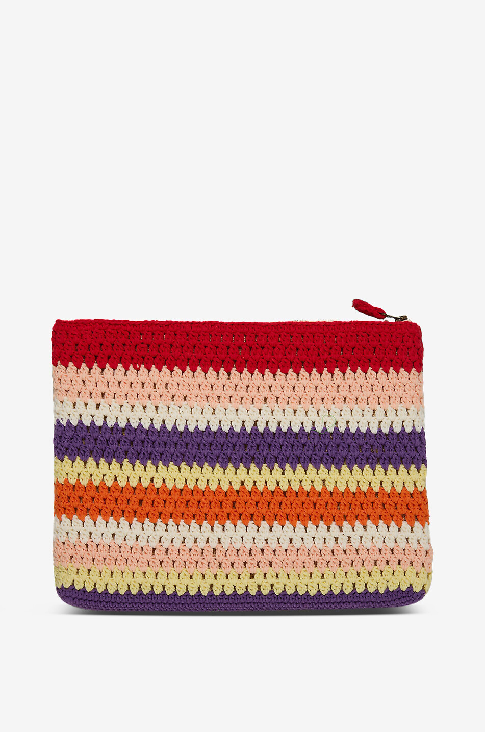 MARIEMARIE AMSTERDAM Moi striped organic cotton laptop sleeve Women RED 2