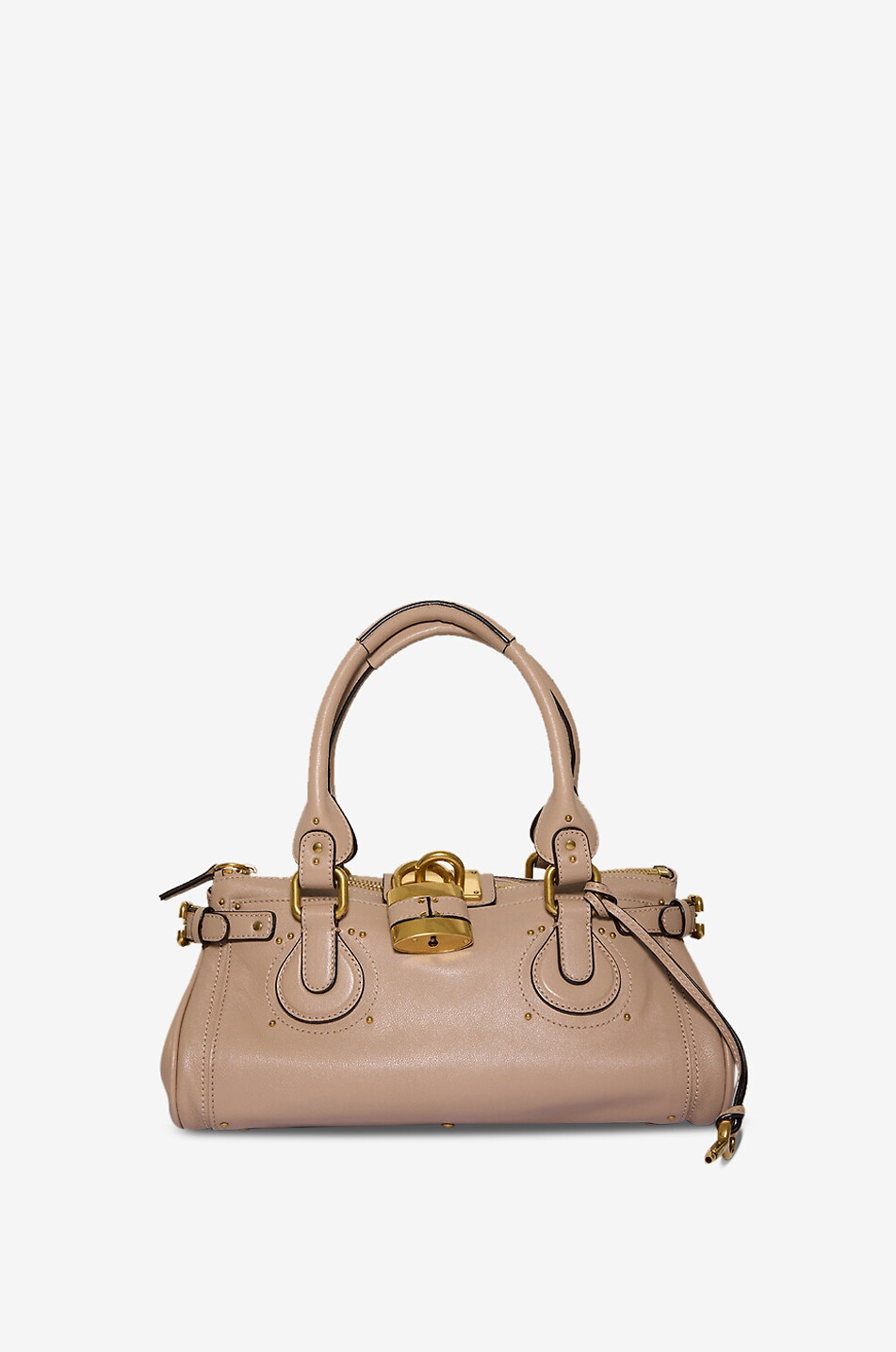 CHLOE Sac à main rectangulaire en cuir lisse Paddington Femme ROSE 1