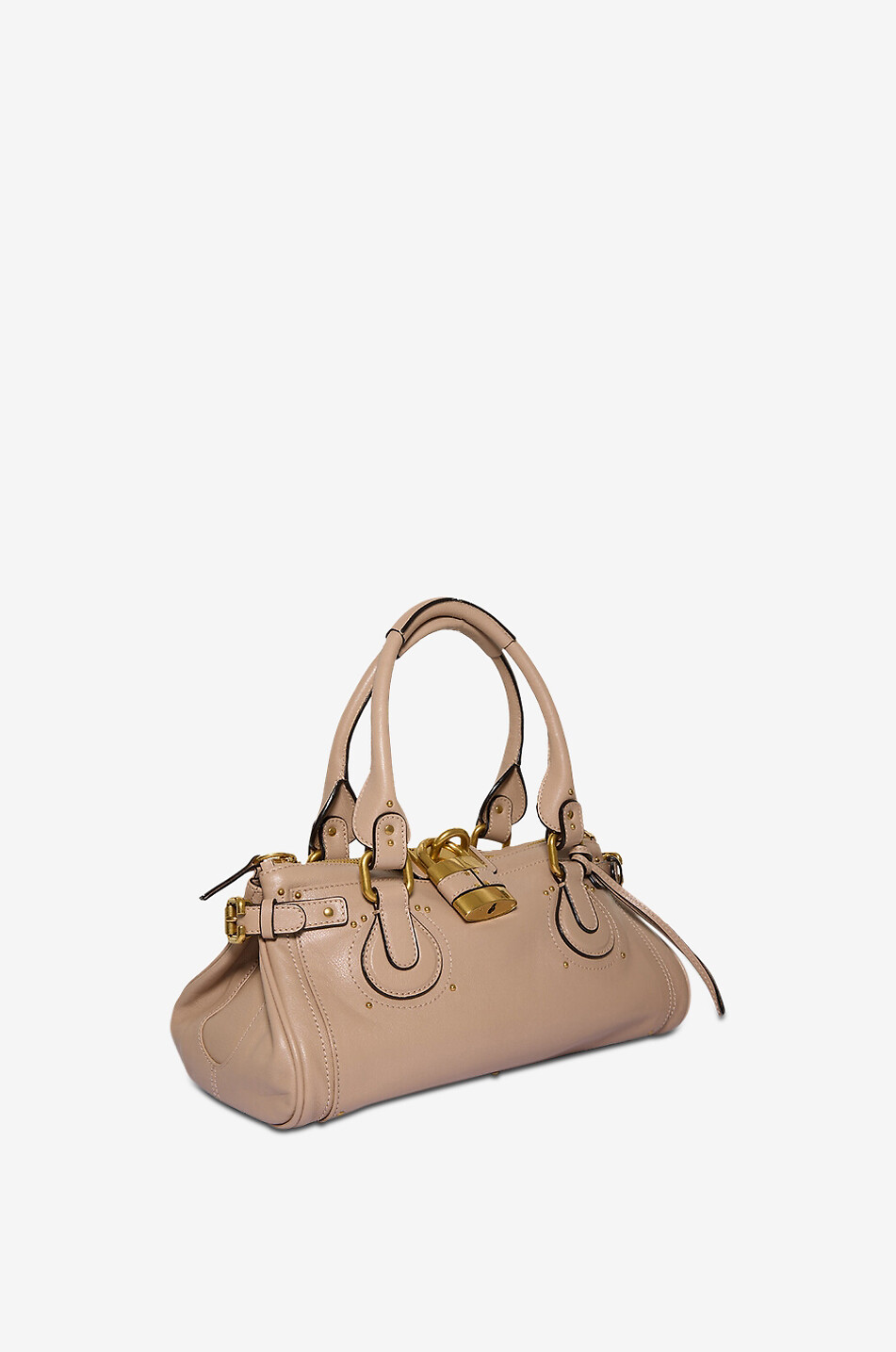 CHLOE Sac à main rectangulaire en cuir lisse Paddington Femme ROSE 2