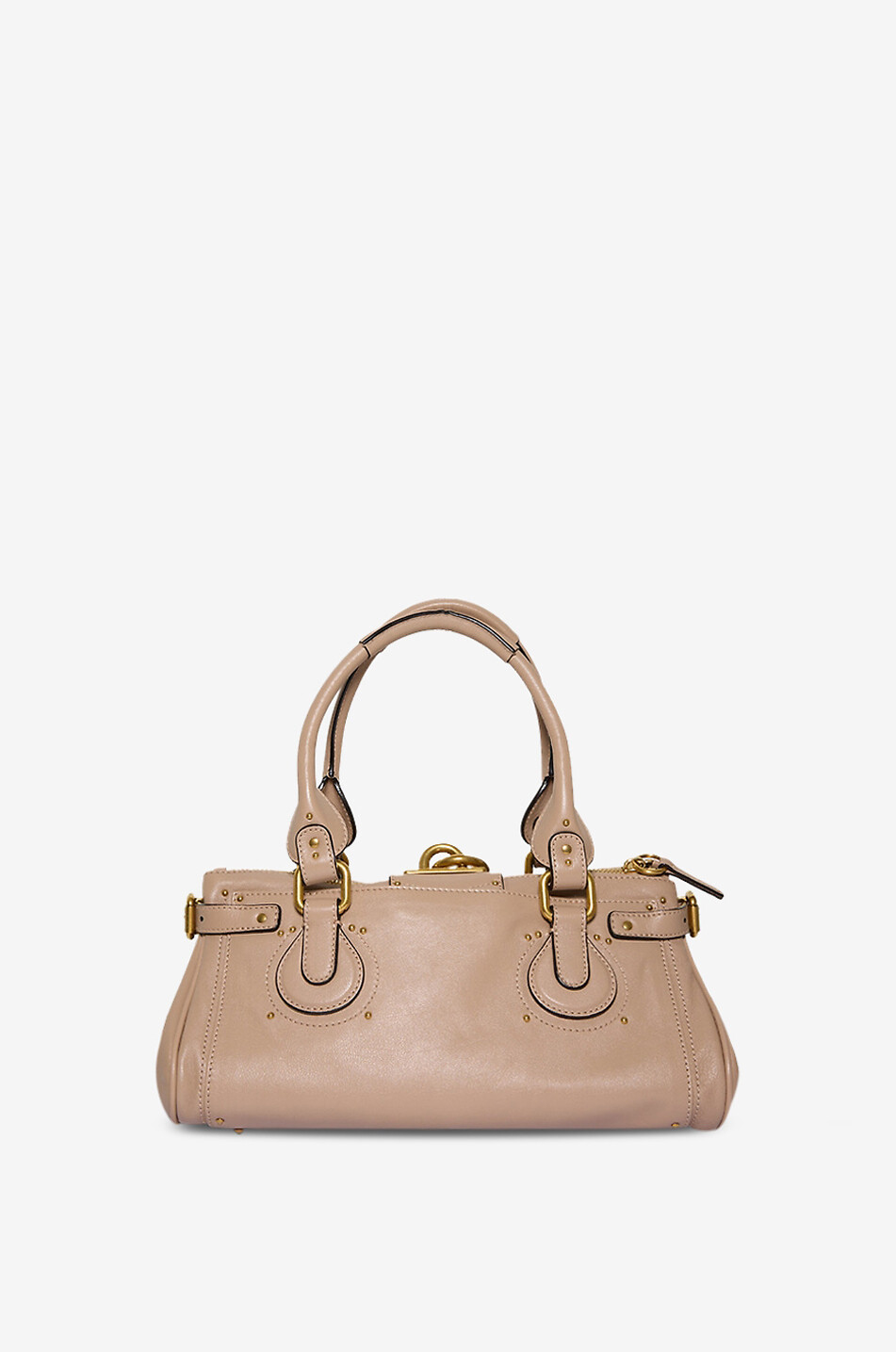 CHLOE Sac à main rectangulaire en cuir lisse Paddington Femme ROSE 3