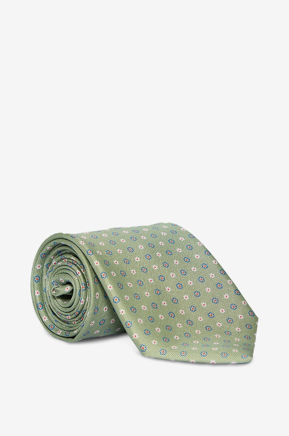 Cravate à motif floral en soie
