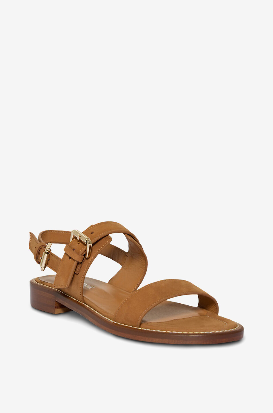 Flache Sandalen aus Wildleder Qi