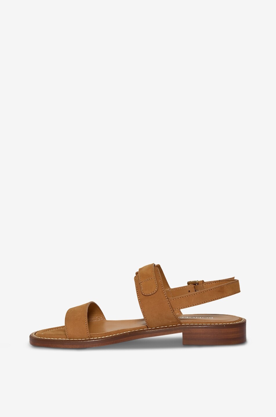 BONGENIE Flache Sandalen aus Wildleder Qi Damen HELLBRAUN 3