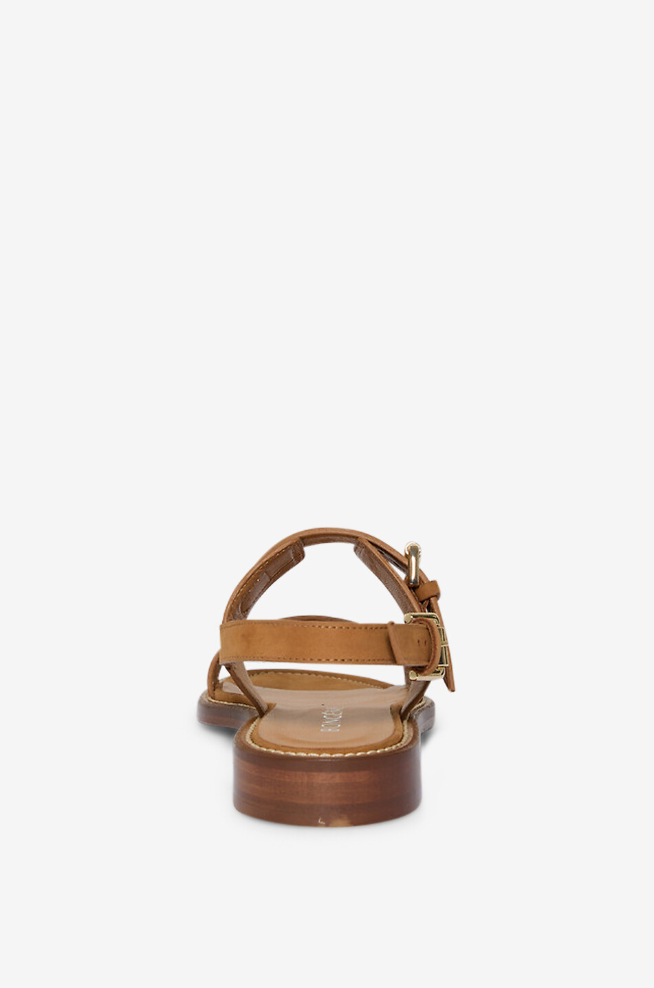 BONGENIE Flache Sandalen aus Wildleder Qi Damen HELLBRAUN 4