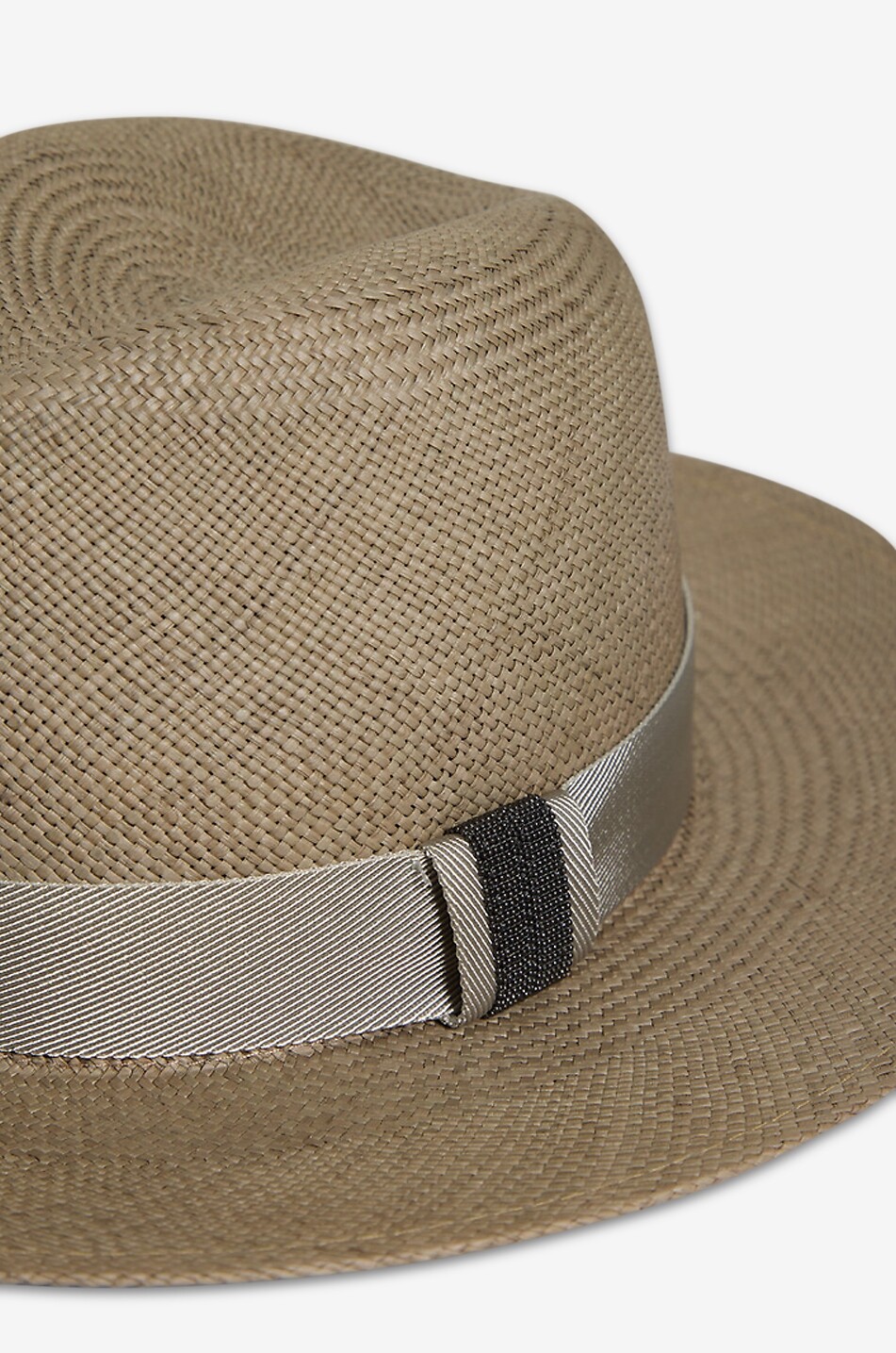 BRUNELLO CUCINELLI Chapeau à larges bords orné de strass Femme KAKI 3