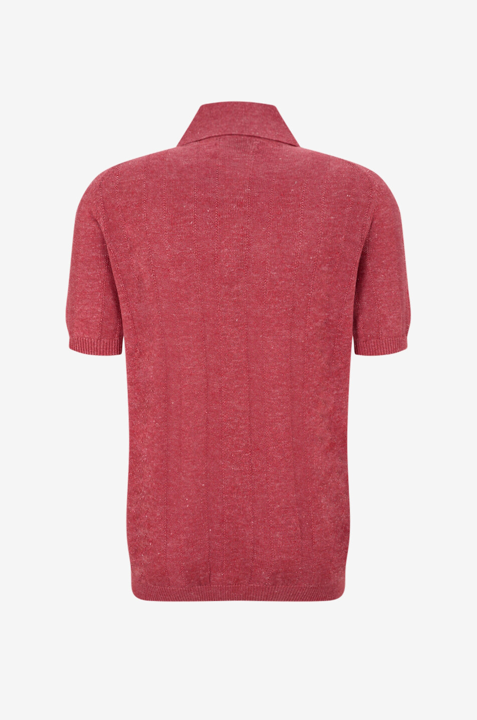 BRUNELLO CUCINELLI Polo aus Leinen- und Baumwollstrick Herren MITTELROT 2