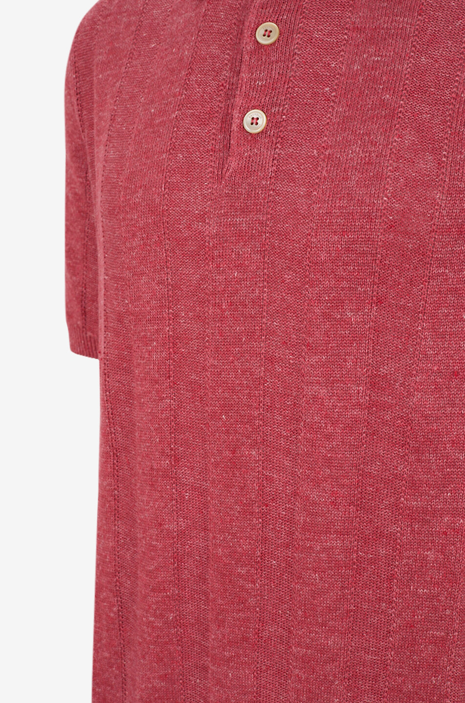 BRUNELLO CUCINELLI Polo aus Leinen- und Baumwollstrick Herren MITTELROT 3