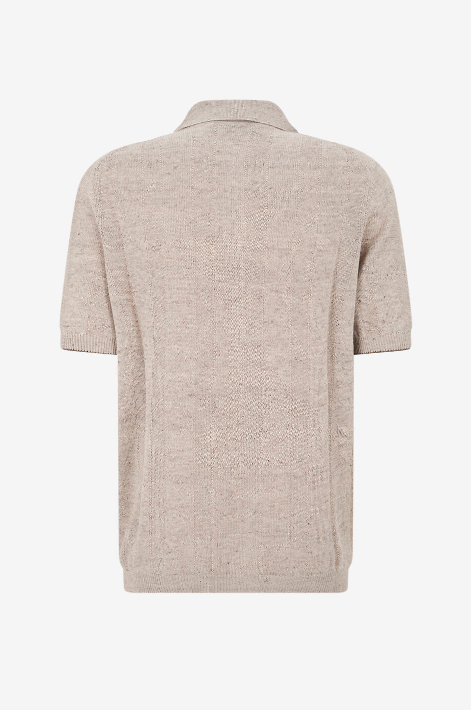 BRUNELLO CUCINELLI Polo aus Leinen- und Baumwollstrick Herren BRAUN 2