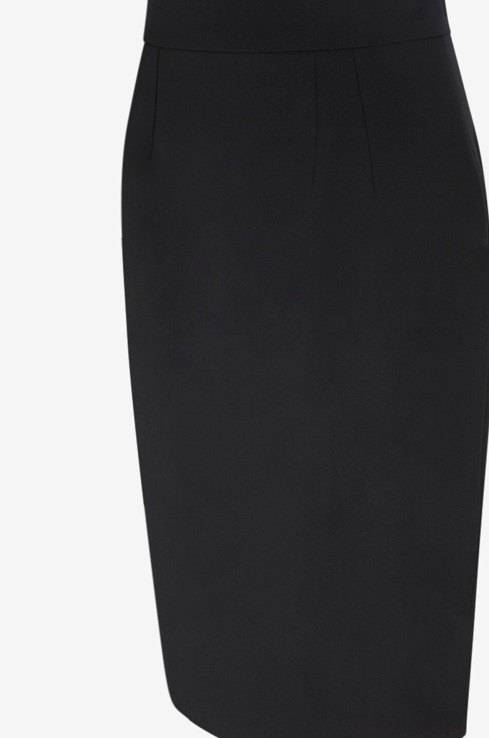 DOLCE & GABBANA Jupe mi-longue en sergé de laine vierge Femme NOIR 3