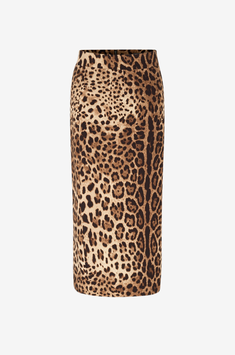 Jupe mi-longue imprimé animalier en laine Leo