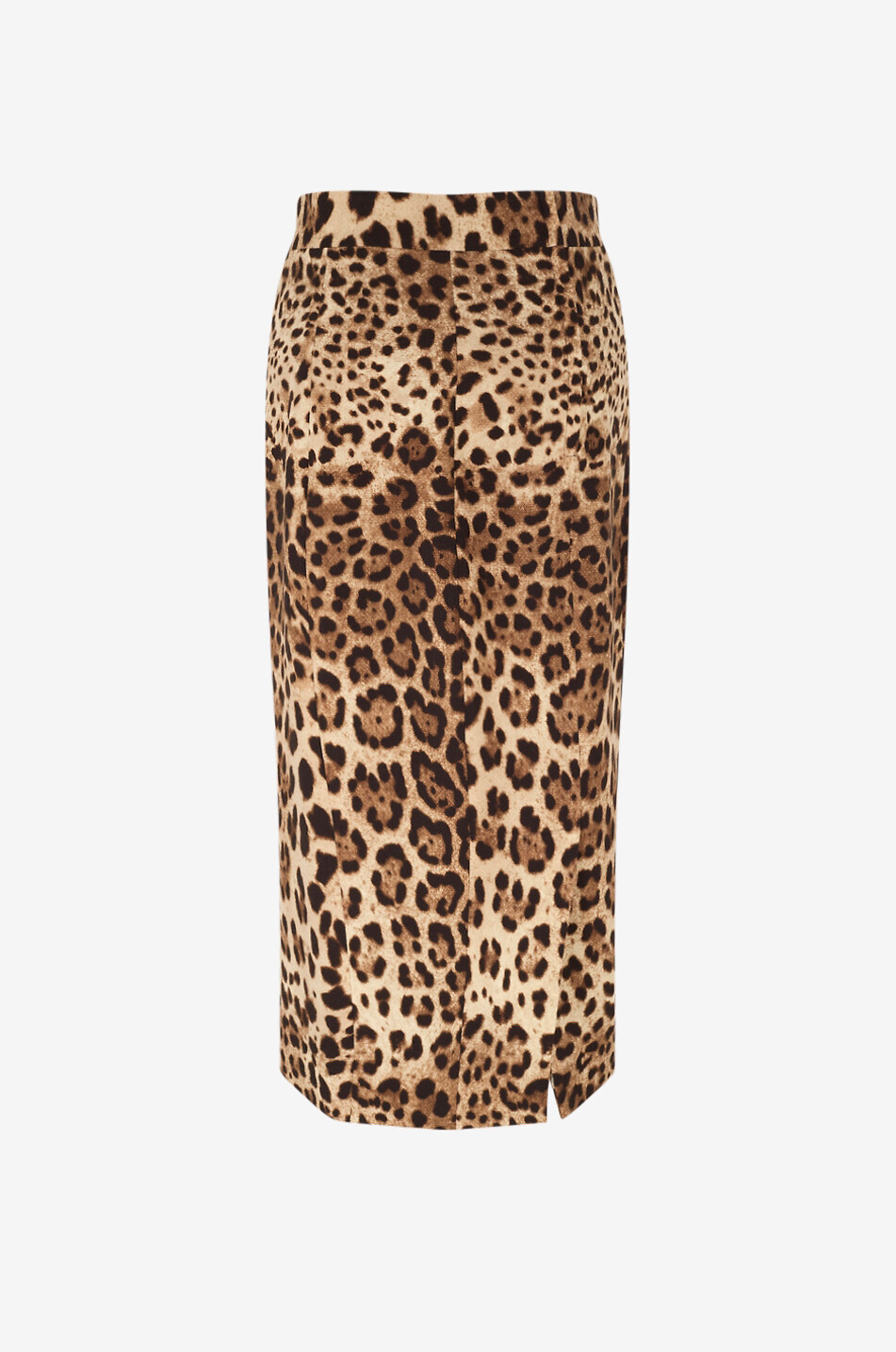 DOLCE & GABBANA Jupe mi-longue imprimé animalier en laine Leo Femme MARRON 2