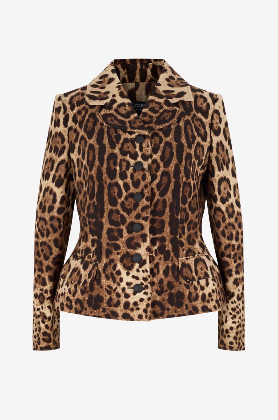Blazer cintré à motif animalier en laine Leo