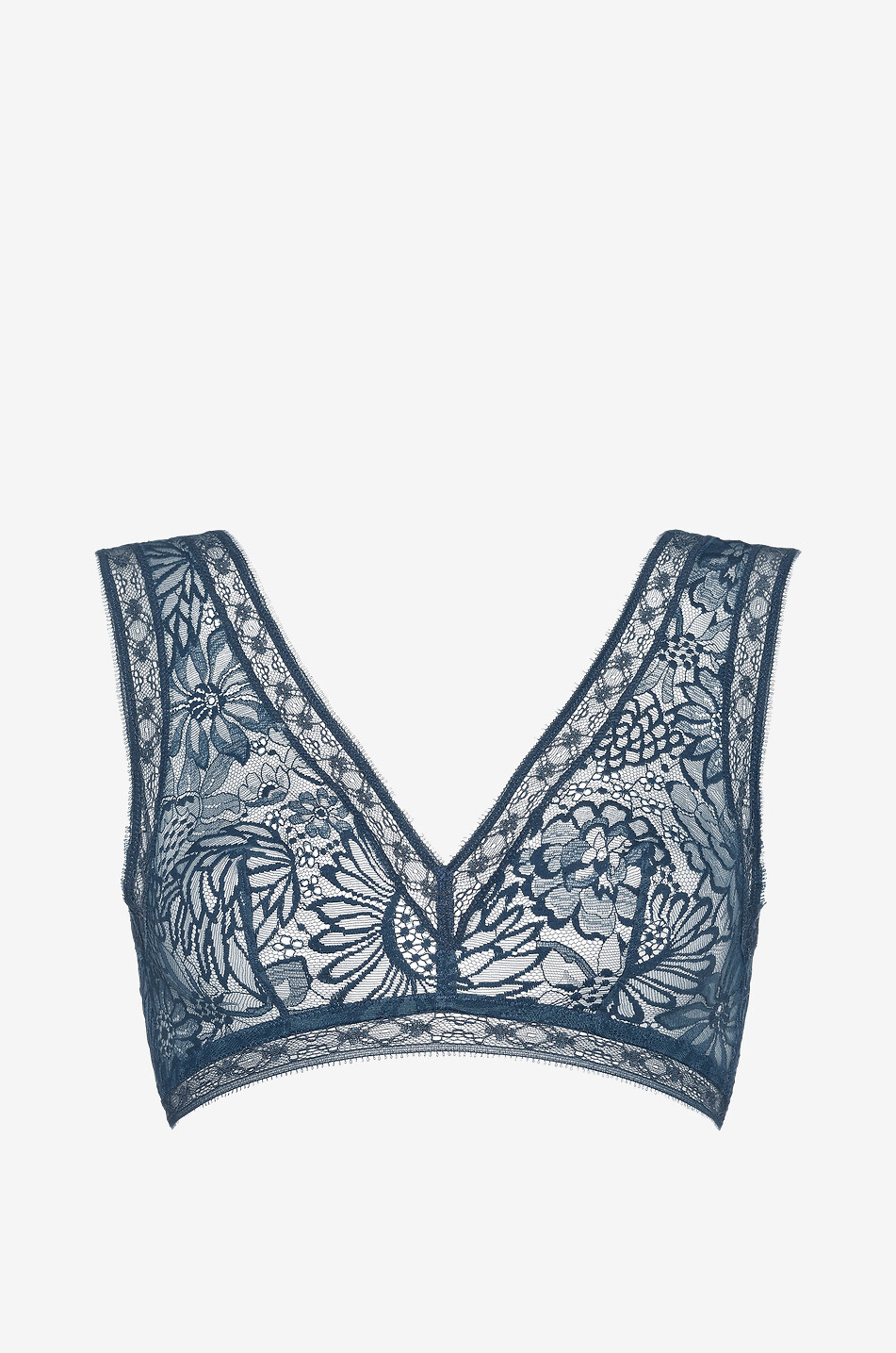 ERES Brassière à décolleté plongeant orné de dentelle Cascade Femme BLEU 1