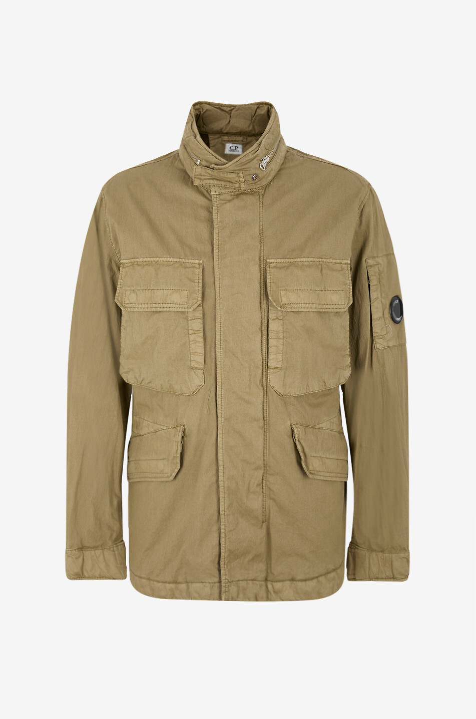 Kurzer Parka mit Kapuze aus Baumwollcanvas