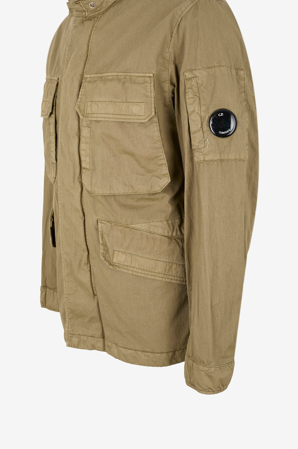 C.P. COMPANY Kurzer Parka mit Kapuze aus Baumwollcanvas Herren GRÜN 3
