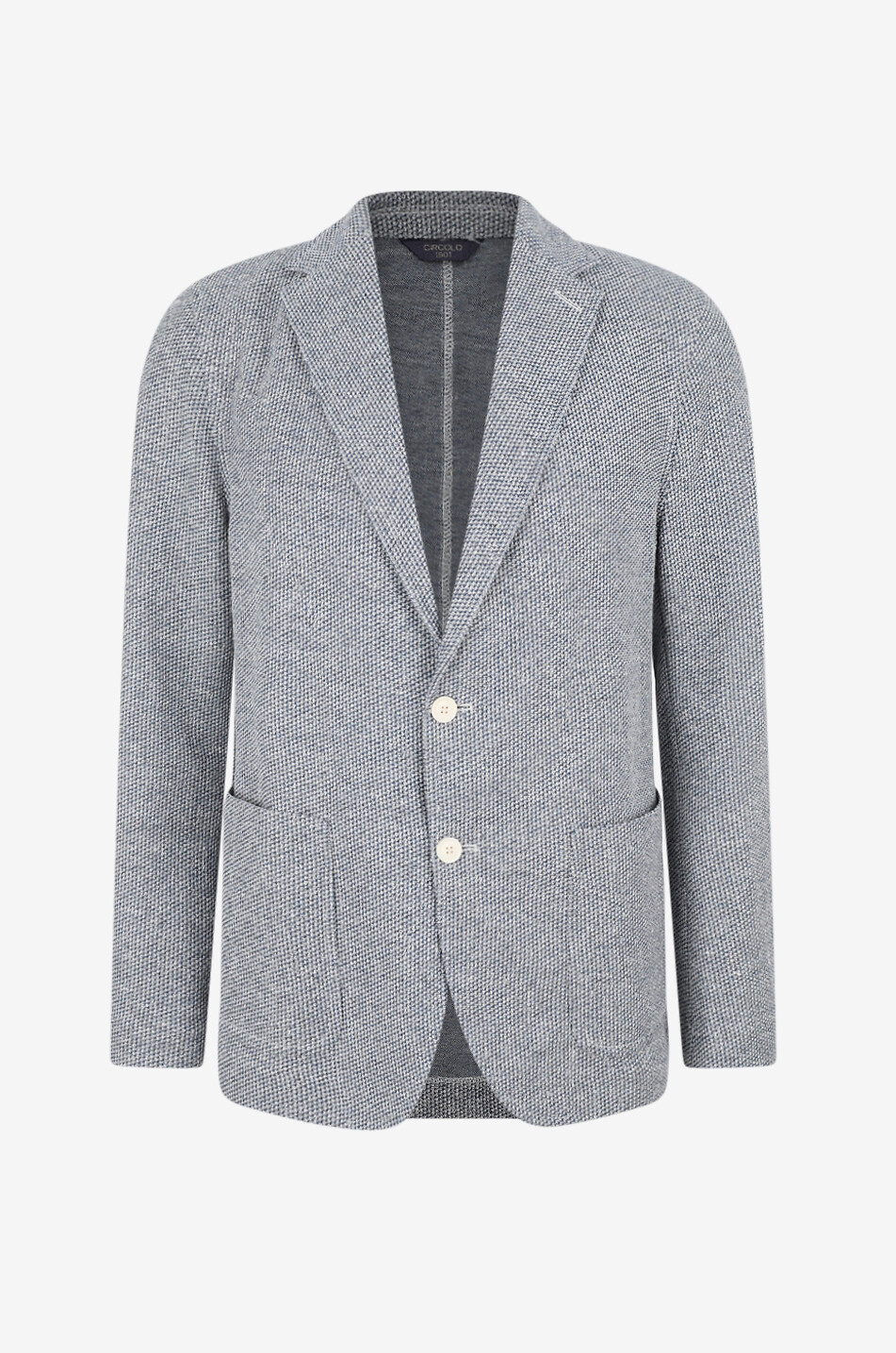 CIRCOLO 1901 Kurzer melierter Blazer aus Baumwolle und Leinen Herren BLAU 1