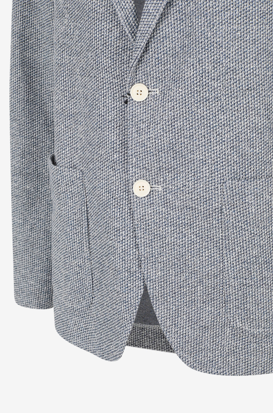 CIRCOLO 1901 Kurzer melierter Blazer aus Baumwolle und Leinen Herren BLAU 3