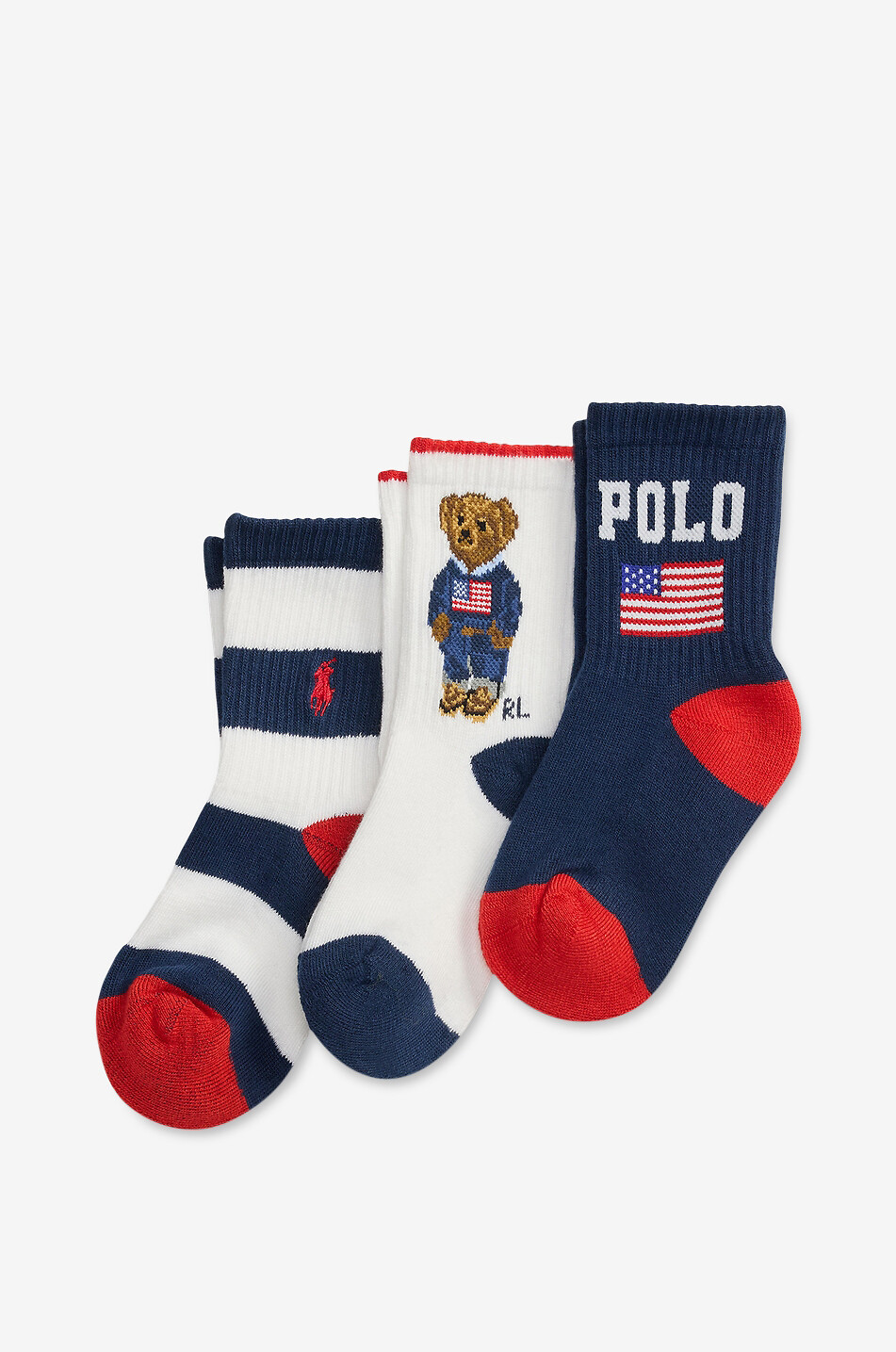 POLO RALPH LAUREN Lot de 3 paires de chaussettes garçon à logo Garçon MULTICOLORE 1