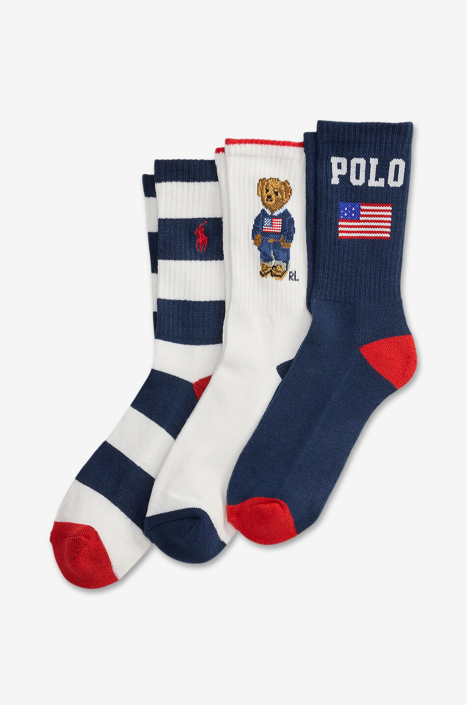 POLO RALPH LAUREN Lot de 3 paires de chaussettes garçon à logo brodé Garçon MULTICOLORE 1