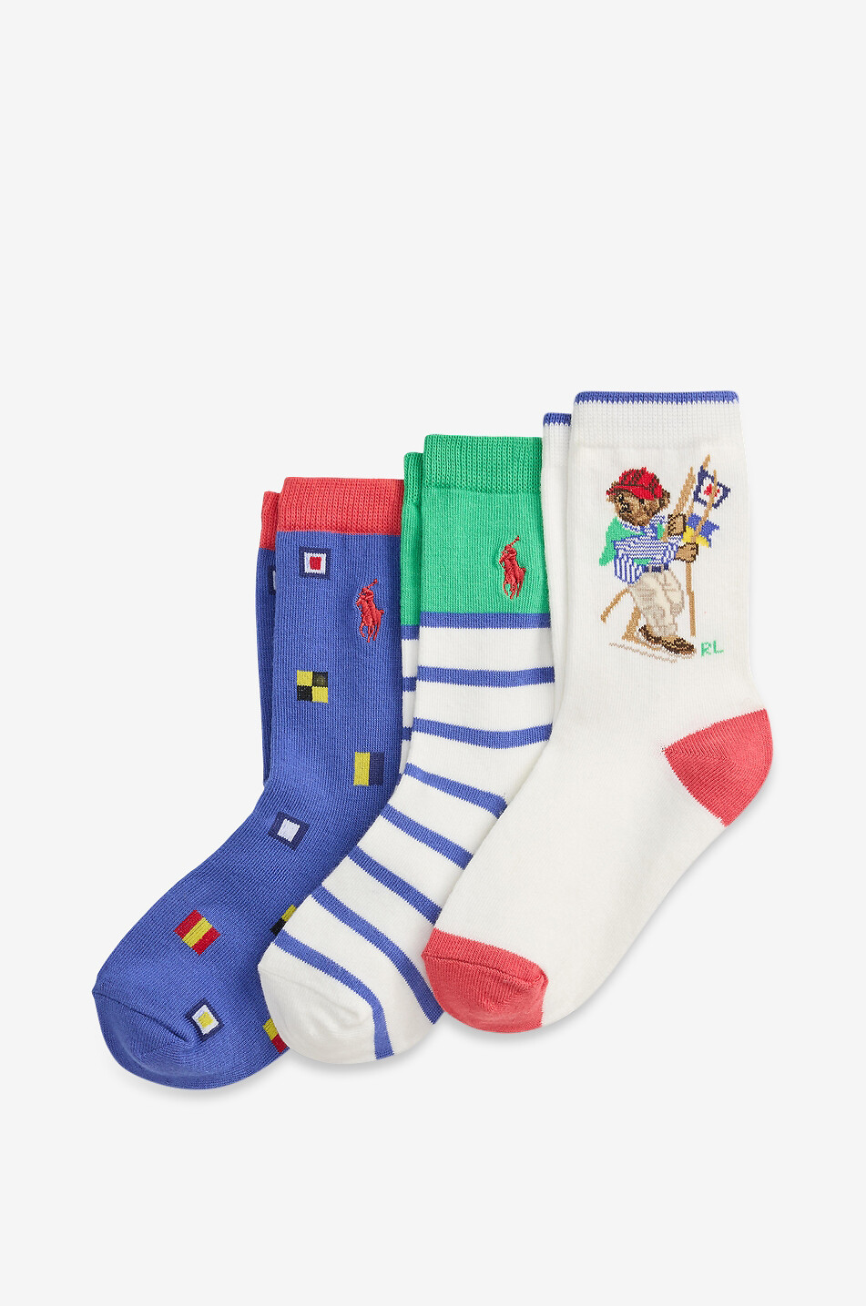 POLO RALPH LAUREN Lot de 3 paires de chaussettes garçon à logo brodé Garçon MULTICOLORE 1