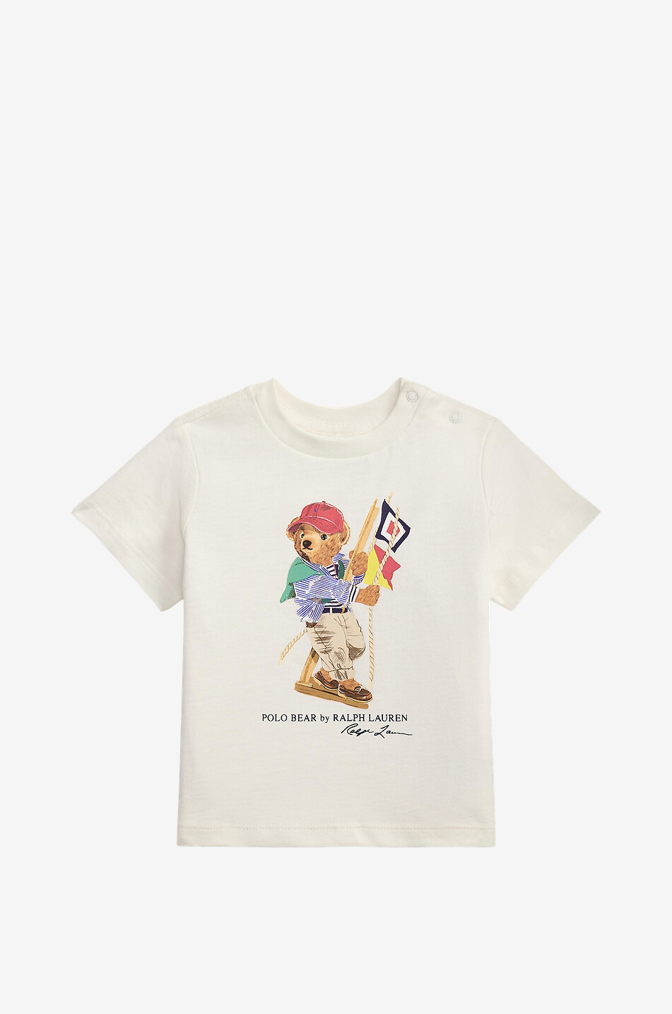 POLO RALPH LAUREN Polo bear printed cotton boy's t-shirt Boy EGGSHELL 1