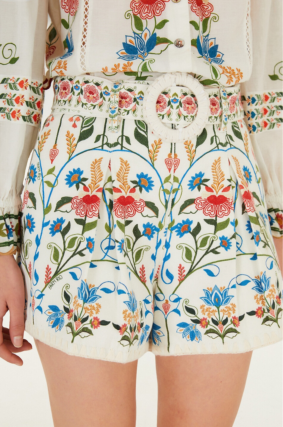 FARM RIO Short à godets imprimé en coton Fraga Femme MULTICOLORE 6