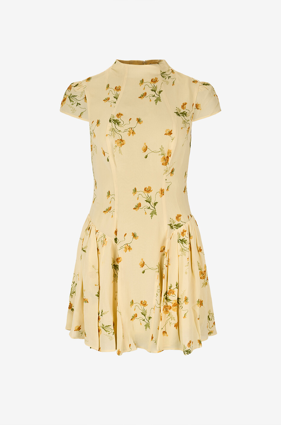 Kurzes ausgestelltes Kleid mit Stehkragen Maven