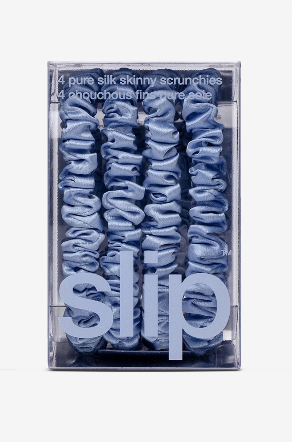 SLIP Lot de 4 élastiques pour cheveux en soie Cornflower Skinny Unisexe Incolore 6