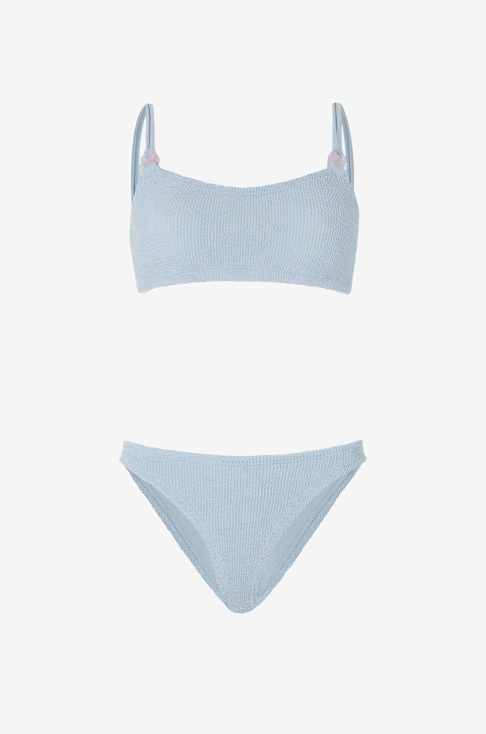 Cassie pearl-embroidered two-piece swimsuit