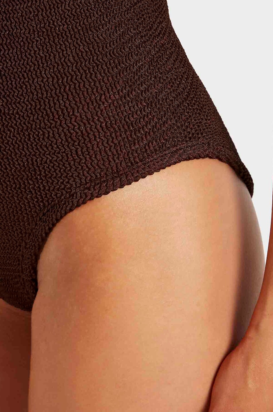 HUNZA G One-piece swimsuit with square neckline Women DARK BROWN 6