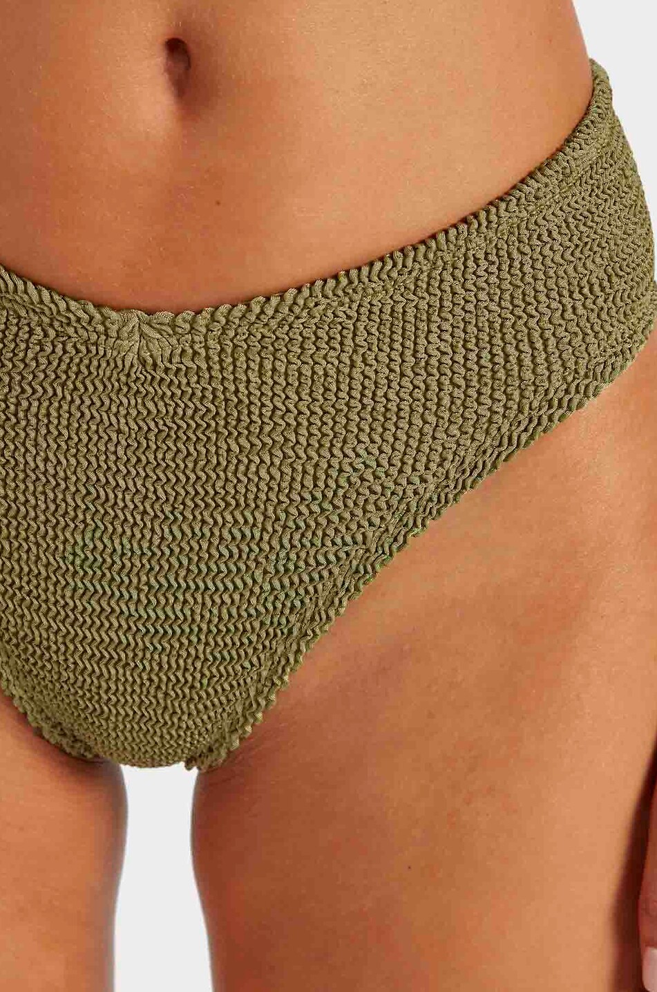 HUNZA G Zweiteiliger Badeanzug mit V-Ausschnitt Angel Damen KHAKI 6