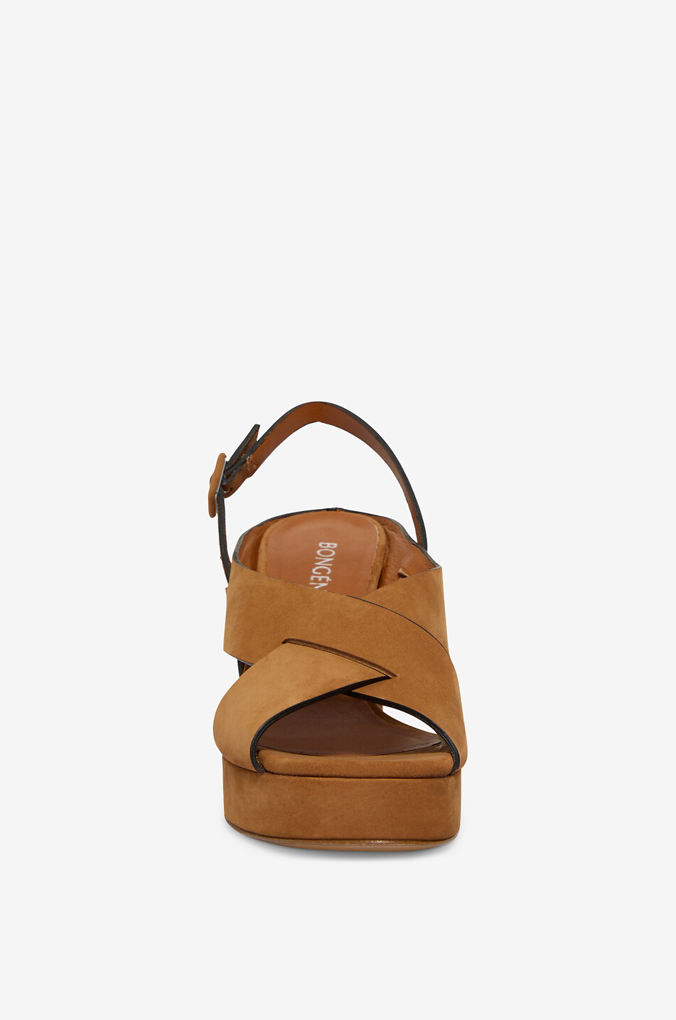 BONGENIE Sandalen mit Blockabsatz aus Wildleder Cliff Damen HELLBRAUN 2