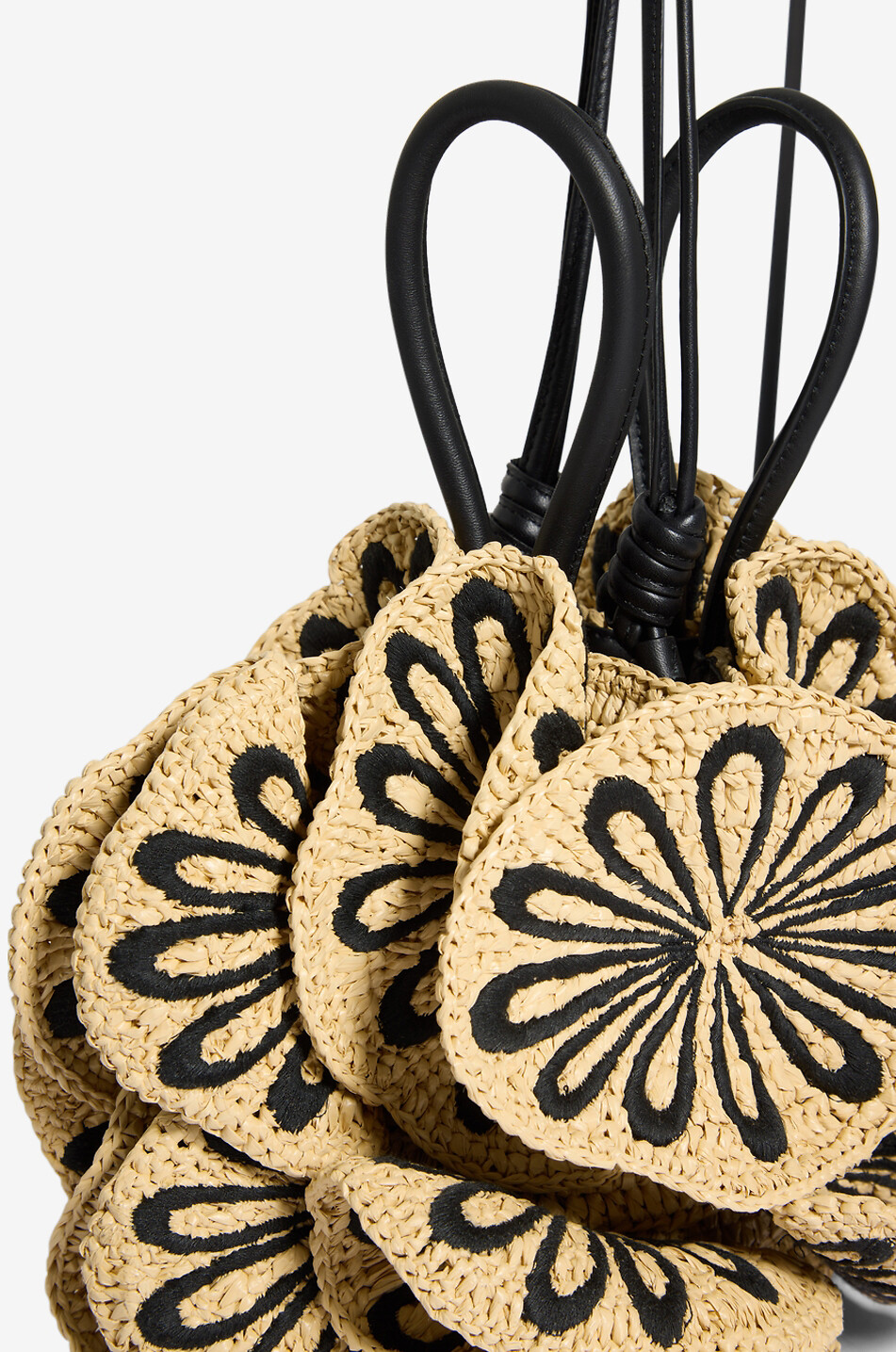 FARM RIO Embroidered raffia handbag Women BEIGE 5