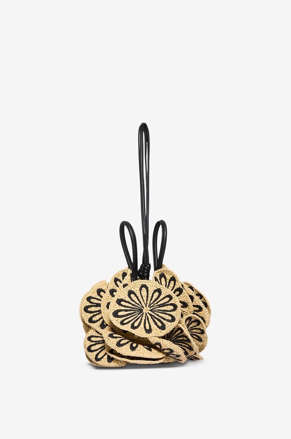 FARM RIO Embroidered raffia handbag Women BEIGE 6
