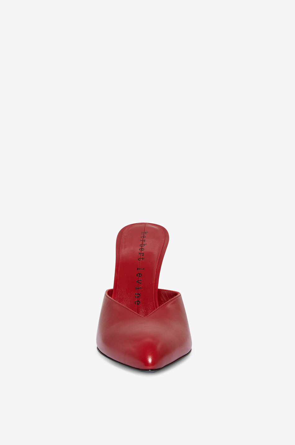 HERBERT LEVINE Mules à talons hauts en cuir Sitting Pretty Femme ROUGE 2
