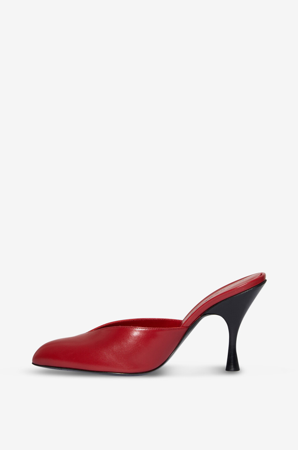 HERBERT LEVINE Mules à talons hauts en cuir Sitting Pretty Femme ROUGE 3