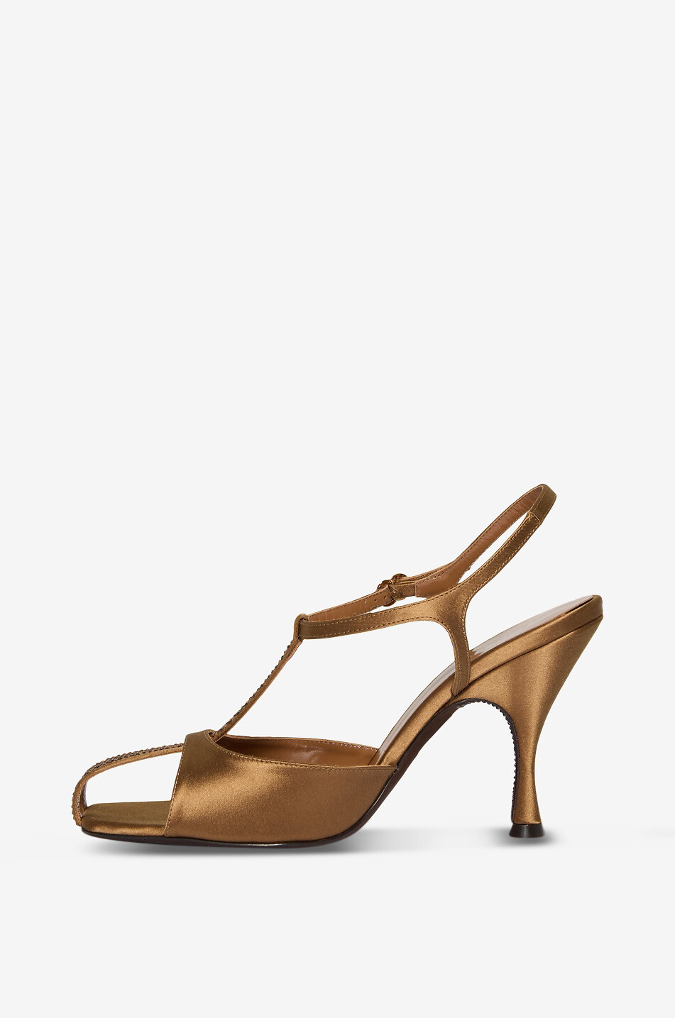 HERBERT LEVINE Escarpins à talons hauts en satin Hidden Gem Femme MARRON CLAIR 3