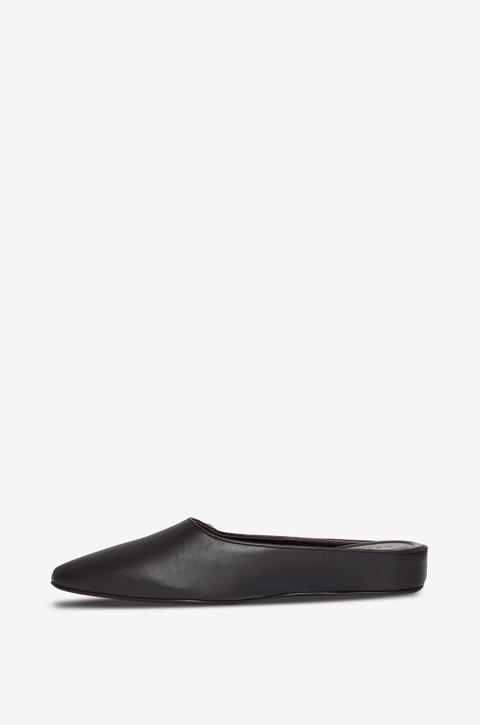 HERBERT LEVINE Sleep On It leather low-heeled mules Women DARK BROWN 3